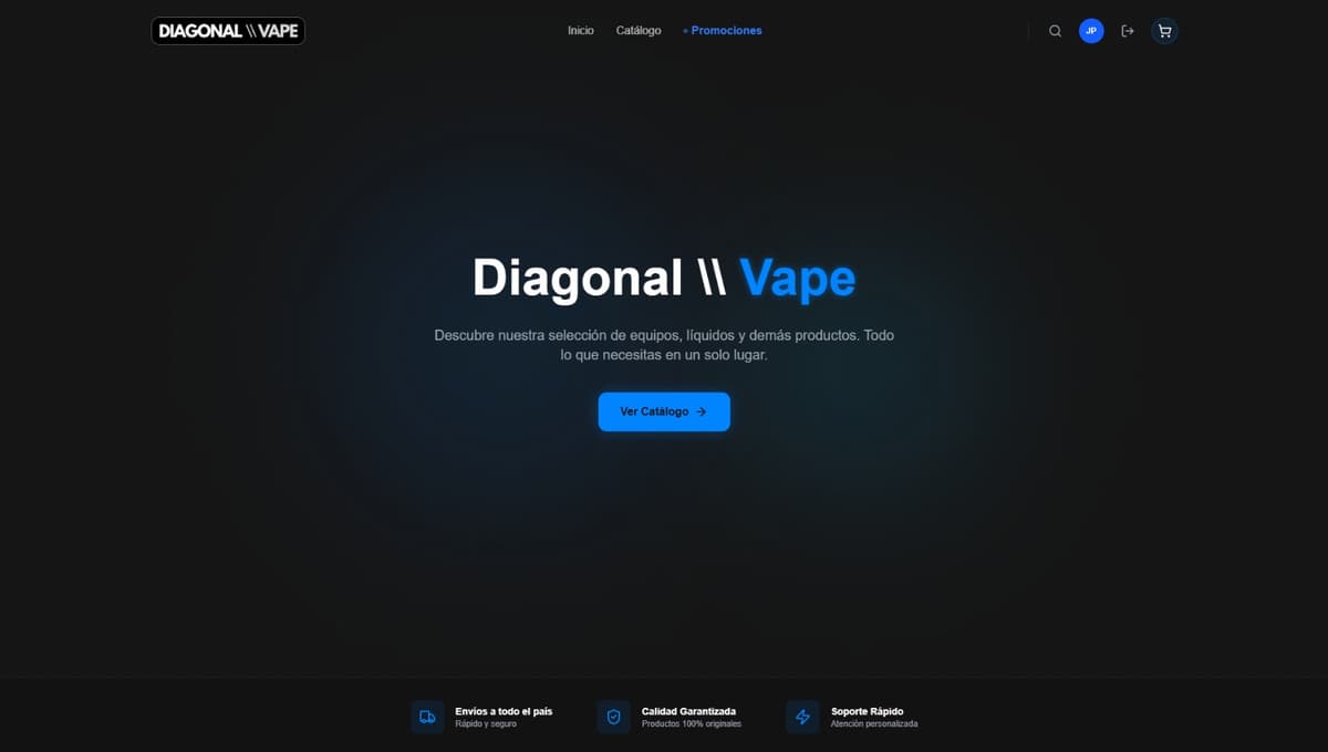 Snapshot of Diagonal \\ Vape - Plantilla de E-commerce