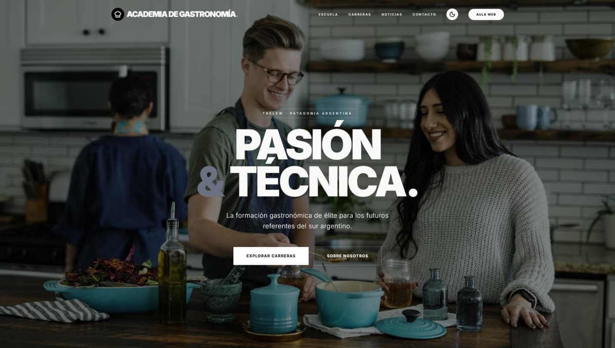 Snapshot of Academia de Gastronomía - Plantilla de Plataforma Educativa